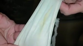 flashing my Creamie Vaginal Discharge Wet & Dirty Pantie aft