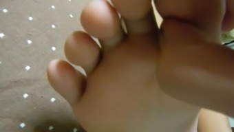 Sleeping Japanese Girl Gets British Reflexology On Feet