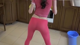 SEXY YOUNG PINK KITCHEN DANCE AND TWERK BY IRA VERBER