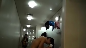 Korean pool shower voyeur