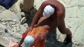 Mature Couple fucking at the Beach