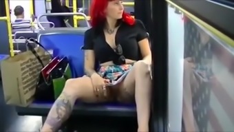 She flashes in a bus