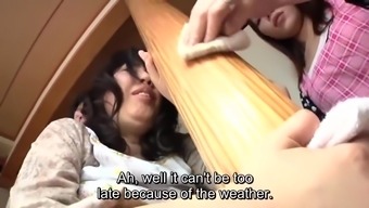 Subtitled Japanese risky sex with voluptuous mother in law