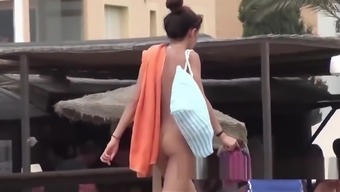 Super Hot Naked Nudist teens Tanning at beach spycam voyeur