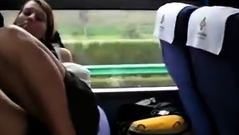 Milf Masturbates on Chinese Bus