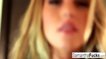 Samantha Saint Fingers Her Pussy