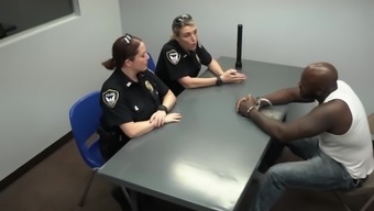 BLACKPATROL - Police Women With Big Tits Laying Down The Law On Black Guy
