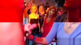 Peculiar girls get absolutely wild and stripped at hardcore party