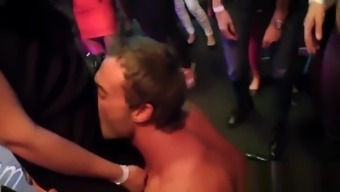 Horny cuties get entirely crazy and naked at hardcore party