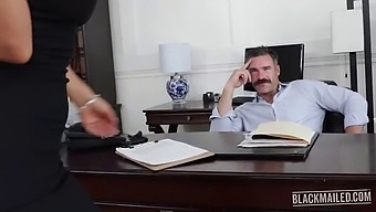 Secretary'S blackmailed office fuck