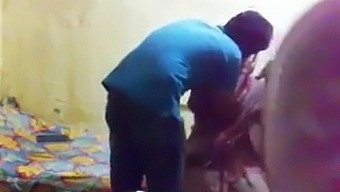 Indian Aunty Played with Young Boy      