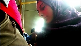 Arab Bus 15, groping a hot hijab girl