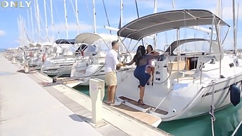 Wild FFM threesome on a private Yacht with Honey Demon & Kesha Ortega