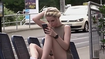 Why not to spy on sexy blonde babe flashing her really sexy ass