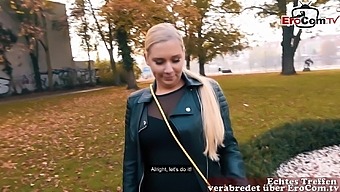 German slut seduced in public for real sexdate