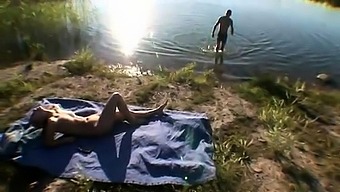 Cute Russian babe takes on a gang of cocks in the outdoors