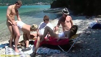 extreme wild public family therapy beach orgy