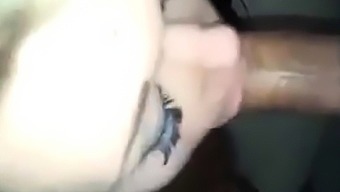 Cute young asian sucks white cock and swallows
