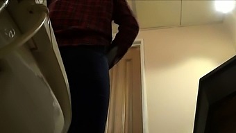 Dressing room voyeur spying on a sexy slim Japanese cutie