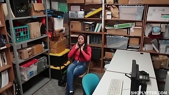 Lilly Hall is getting banged in the storage room and screaming from pleasure while cumming
