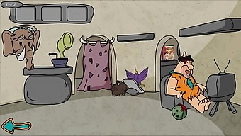 Booty Pebbles -The Flintstones, Barney face fucking Pebbles