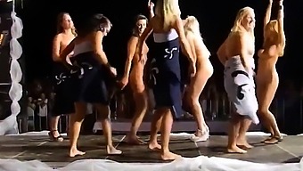 Women Dancing Naked on Stage