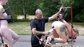 BDSM Pedal Fucking Machine Lesbians