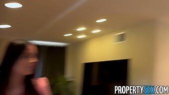 PropertySex Super Hot French Real Estate Agent Fucks Nerd Client