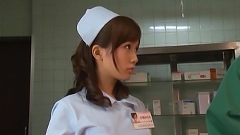 Japanese nurse wearing a uniform being fucked - Minami Kojima
