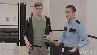 Cop fucks twink and releases his load in his ass