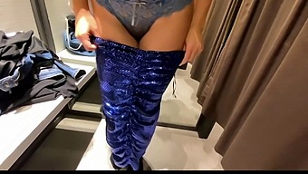 Risky Cumshot in Public Changing room in Mall - Cock22squirt