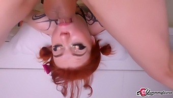 Spanks And Throatpie For Squirting Tiny Doll Face Redhead