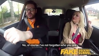 Fake Driving School Sexy jealous twin loves a good backseat fuck and facial
