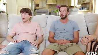 Young Guys Fuck Their Busty Stepmoms