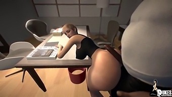 Waitress gets ass fucked by her BBC boss