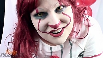 Pussywise The Cumming Clown - Katy Churchill Pennywise Parody Hairy Bbw Hitachi Vibrator Halloween