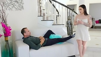 Complicated step family configuration for sexy teen Mia Moore