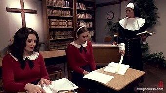 Sarah Shevon And Jodie Taylor - Strict Nun Punishes 2 Girls