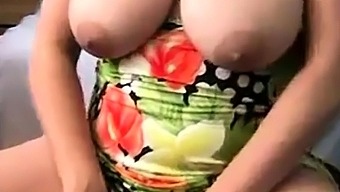mom takes off clothes and shows her big tits on webcam
