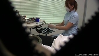 Kinky Japanese dentist enjoys pleasuring her amateur client