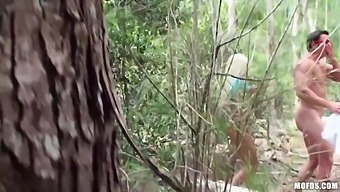 Blonde Minx Getting Fucked In The Woods - Ashlee Chambers And Ash Lee