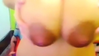 Big boobs dark nippled web cam girl, lactating (MrNo)