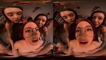 Gabbie Carter & Karma Rx & Lola Fae in Sorority Hookup: Party's On VR Porn Video - VRBangers