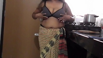 Indian Stepmom Seduced me in Kitchen &amp; I Fucked Her in Bedroom