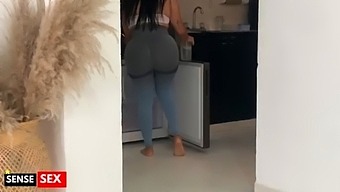 Spying on my stepmother, she catches me filming her but we end up fucking before her cuckold husband arrives