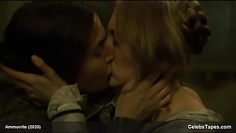 Kate Winslet naked lesbian sex with Saoirse Ronan bare buttocks