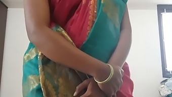 Swetha Desi tamil wife saree strip show