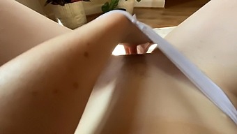 Big titty babe records herself masturbating in POV