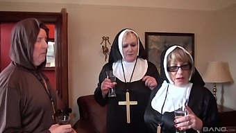 Naughty nuns enjoys while being fucked - Trisha & Claire Knight