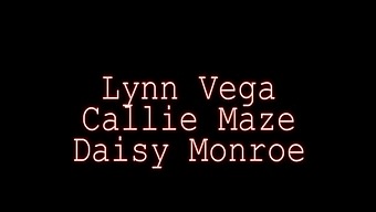 Hot Lesbian Trio Lynn Vega, Callie Maze And Daisy Monroe Cumming Hard!